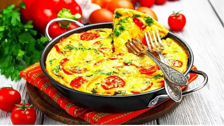omlett köögiviljadega dieedil